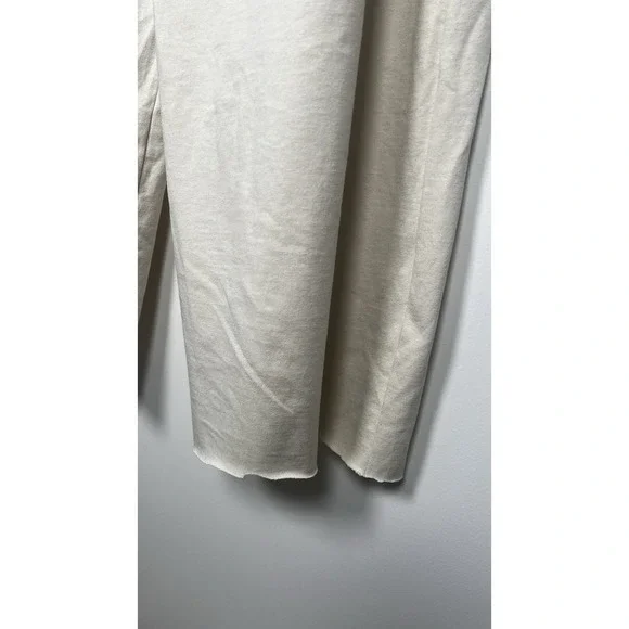 Free People Beach Size M Wide Leg Cream Paloma Slouchy Raw Hem Relax Pants - Picture 6 of 13